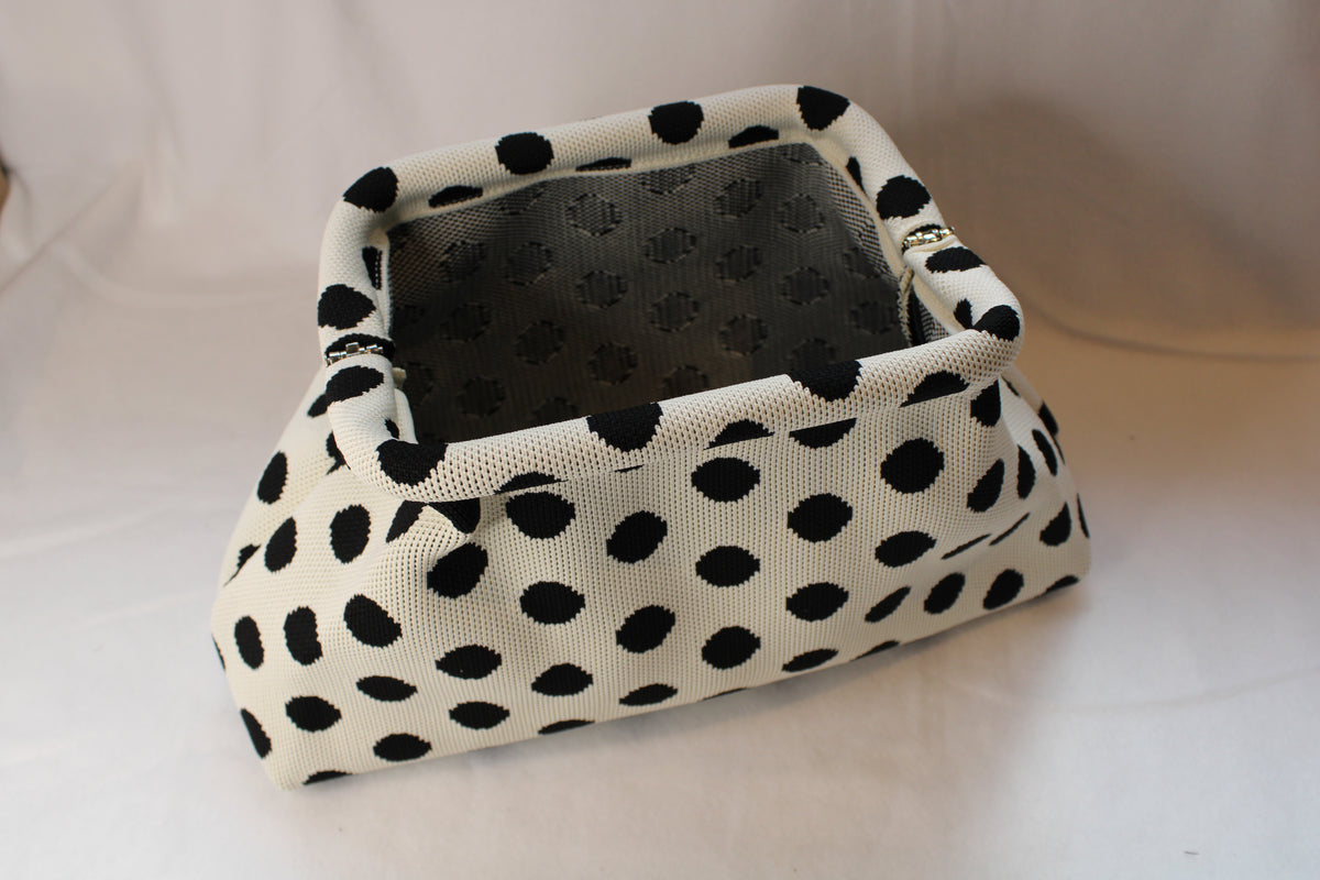 Make-up Handtas Polka Dot White