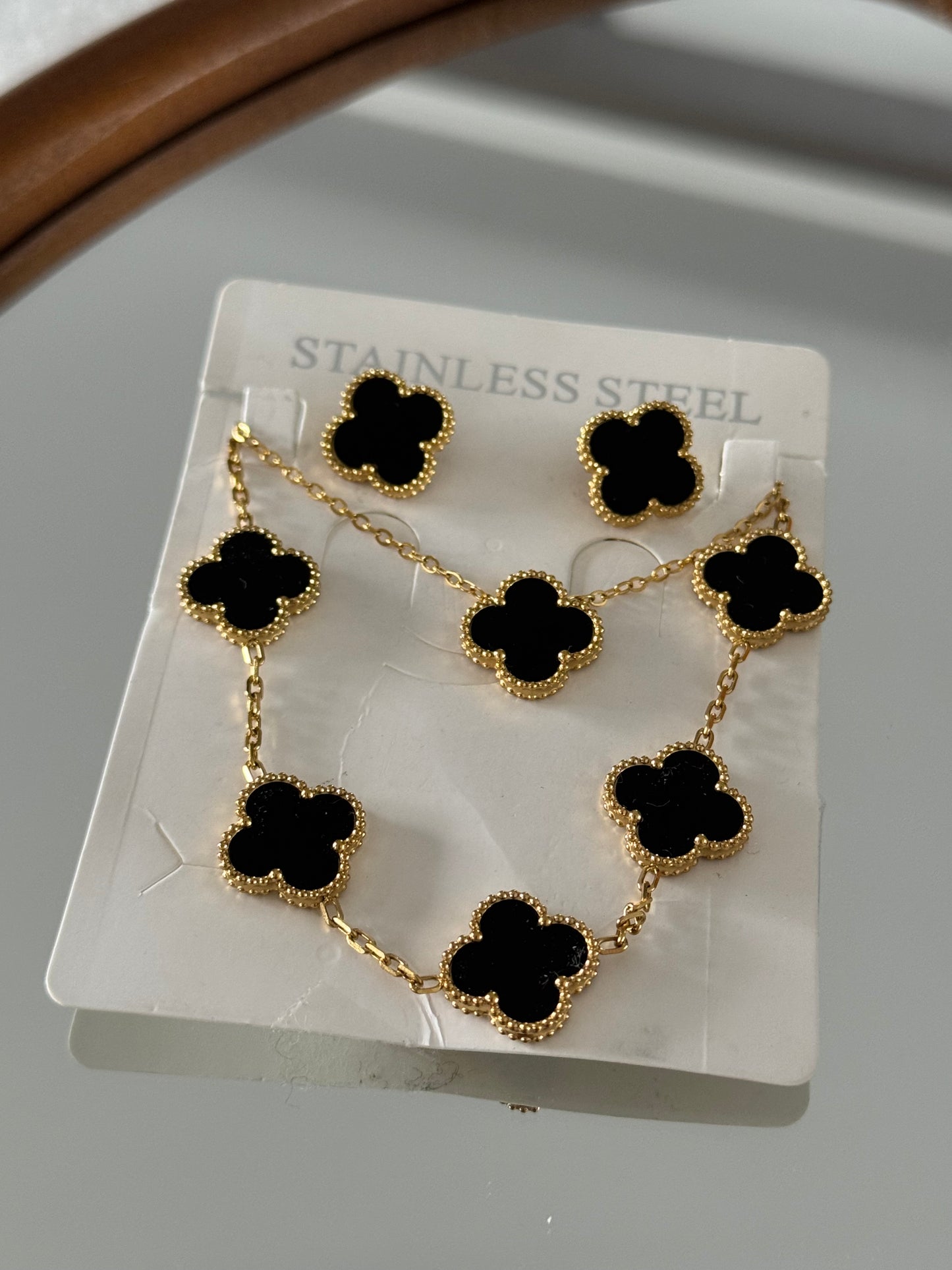 Luxe Zwarte Klaver Set