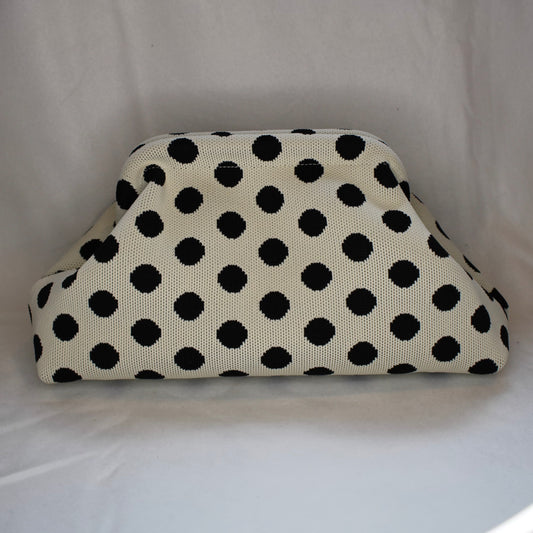 Make-up Handtas Polka Dot White