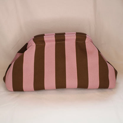 Makeup Handtas Striped Brown/Pink