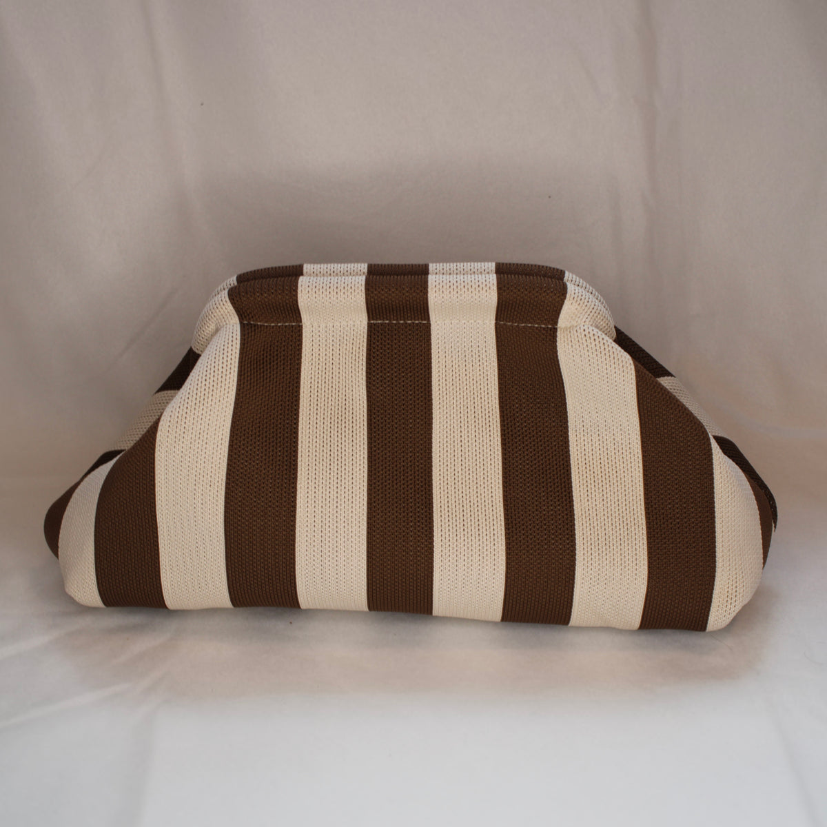 Makeup Handtas Striped Darkbrown/Beige
