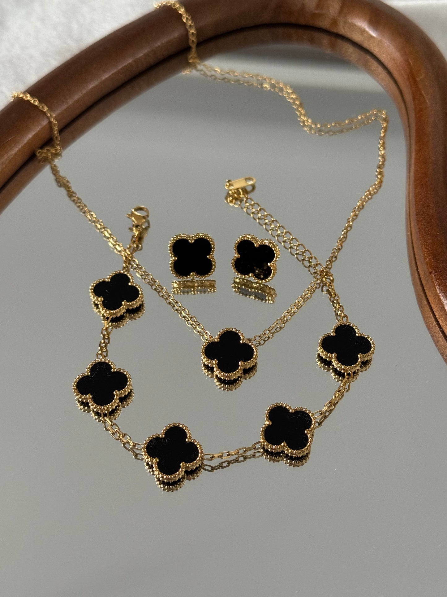 Luxe Zwarte Klaver Set