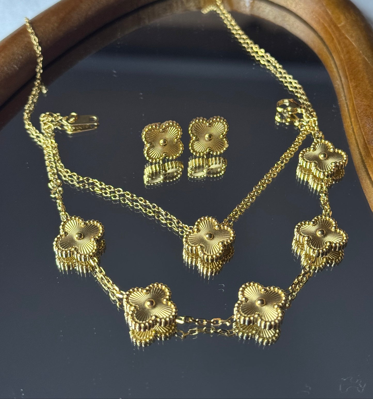 Luxe Gouden Klaver Set